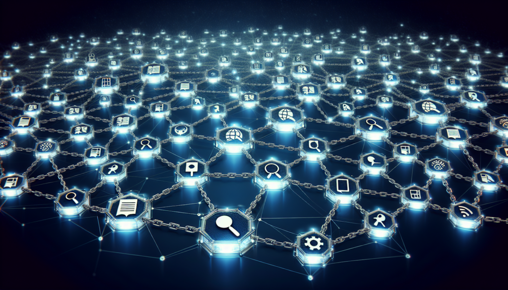 Illustration of a web of high-quality backlinks