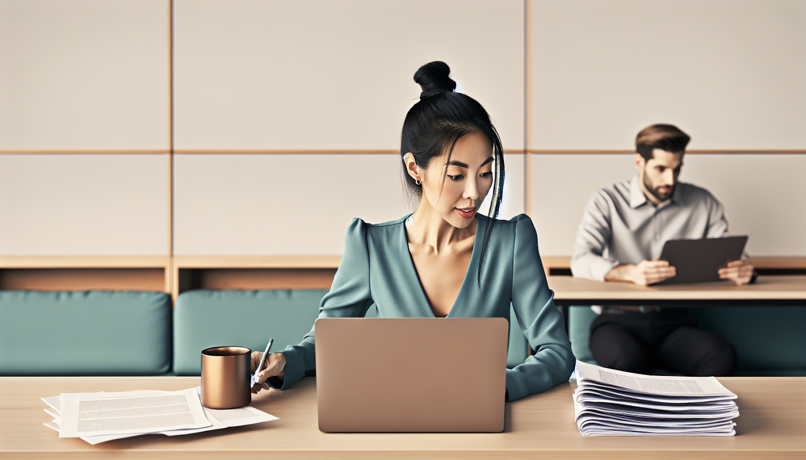 Photo of a person creating high-quality content for link building