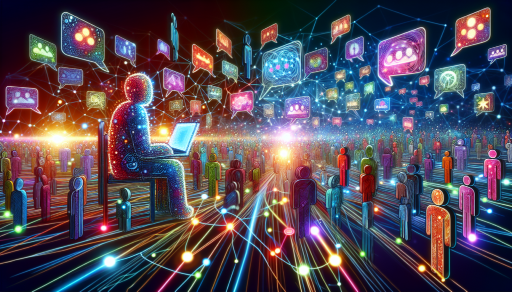 Illustration of a network of interconnected web links