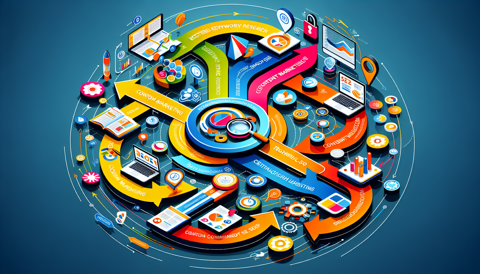 Components of an effective B2B SEO strategy, including keyword research and content optimization