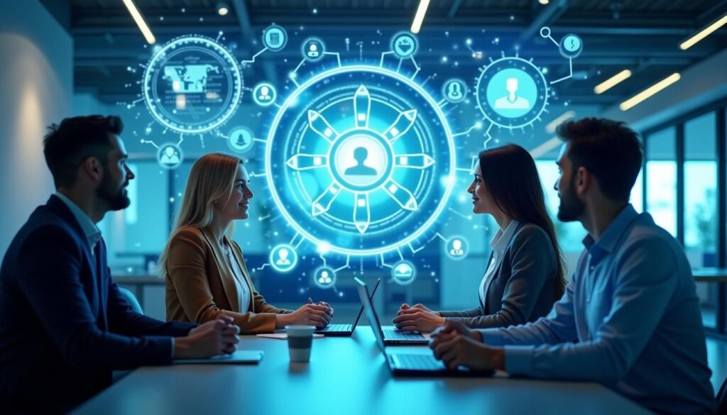 Sales team using AI personalization in B2B customer interactions across email and calls