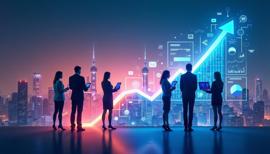 B2B advertising team reviewing paid media performance dashboard for pipeline lead growth