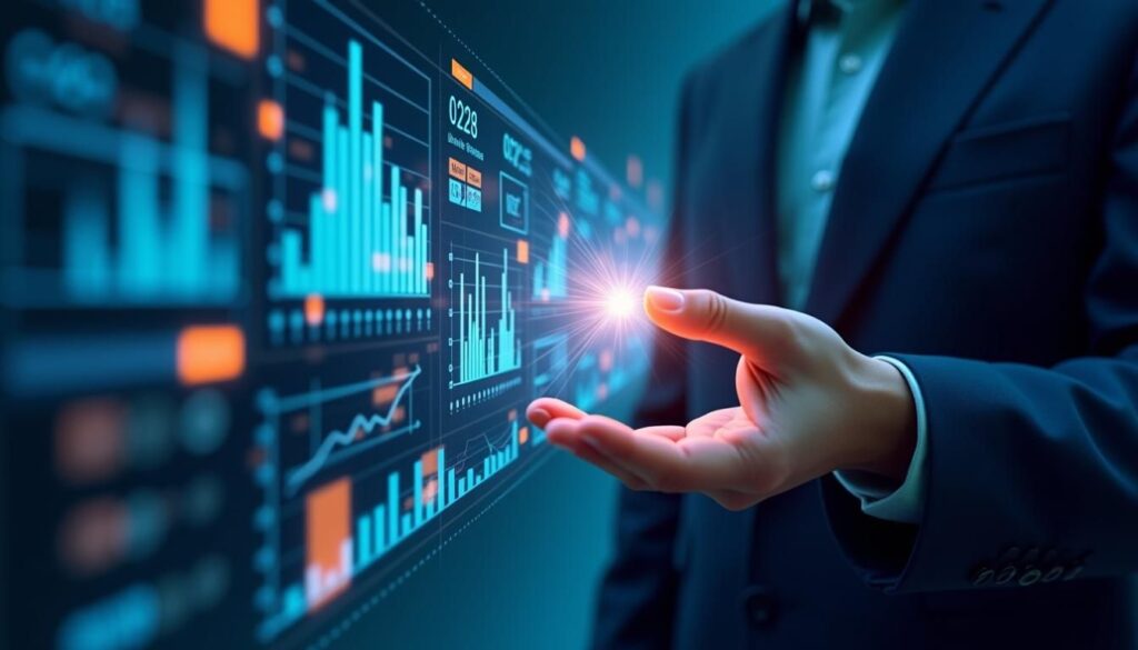 B2B sales team reviewing AI-driven sales analytics dashboard for pipeline forecasting and coaching